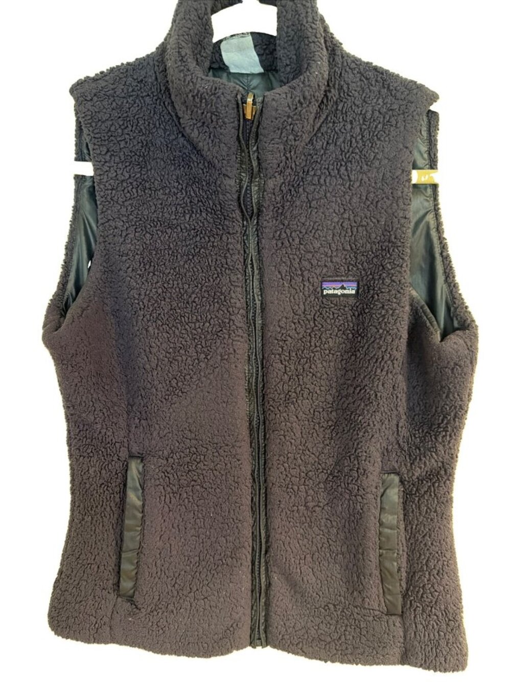 Patagonia Los Gatos Fuzzy Sherpa Vest Womens Blue Full-Zip Fleece sz M